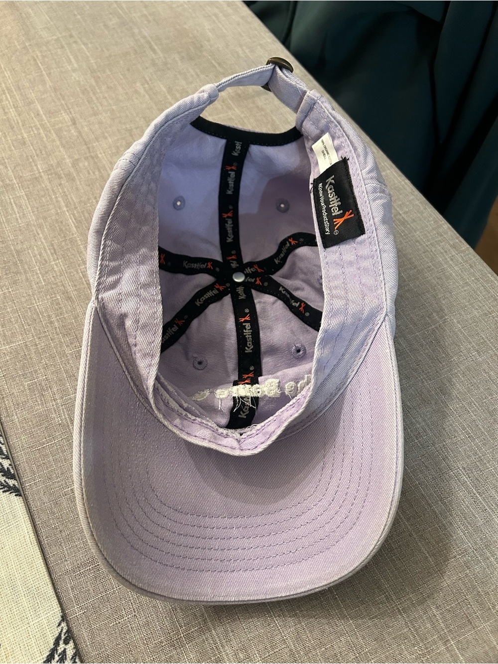 Lavender Embroidered Baseball Cap - Picture 3 of 6